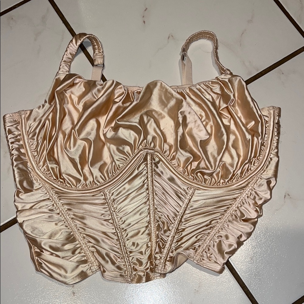 Silky Cream Bustier Top